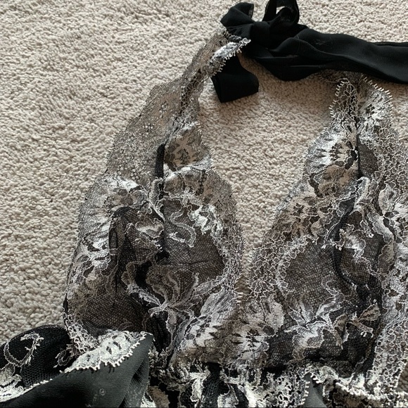 Victoria’s Secret Sheer Lace Halter Babydoll Nightie, M - Picture 3 of 5